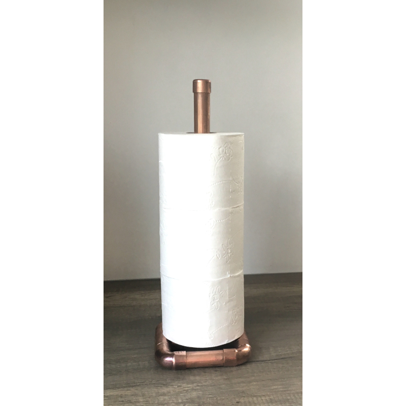 Roodkoperen reserverolhouder. 