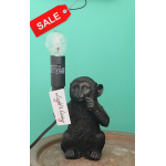 Zwarte monkey tafellamp.