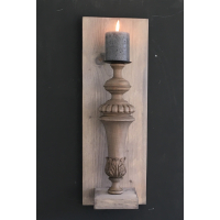 Houten wandkandelaar