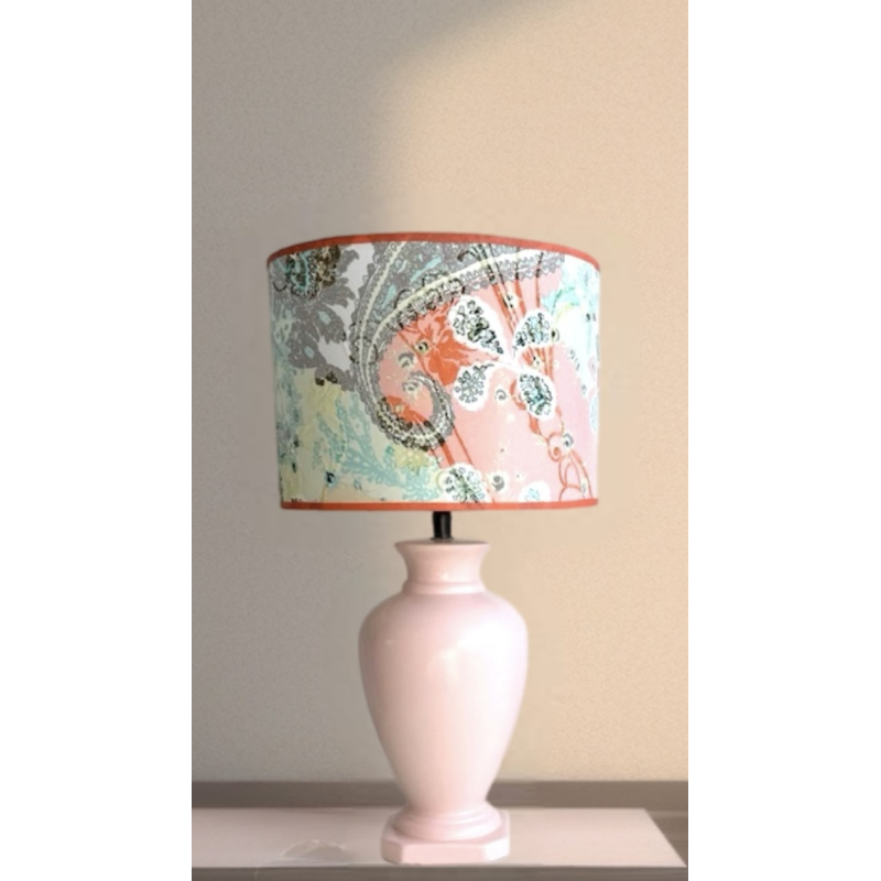 Vaaslamp met handgemaakte lampenkap