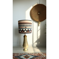 Vaaslamp met handgemaakte kap 01