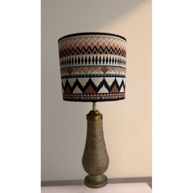 Vaaslamp met handgemaakte kap 01