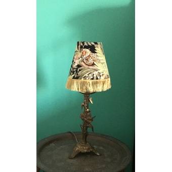 Tafellampje met jungle velvet kapje